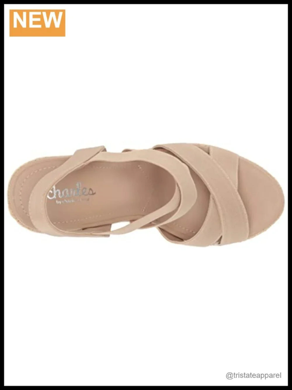 Slingback Wedge Platform Sandals Cushioned Rhinestone